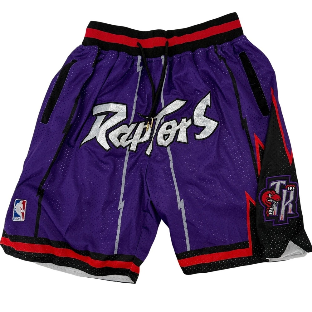 Just Don Toronto Raptors 1998-99 Purple Mesh Basketball Shorts Mens Large 12682